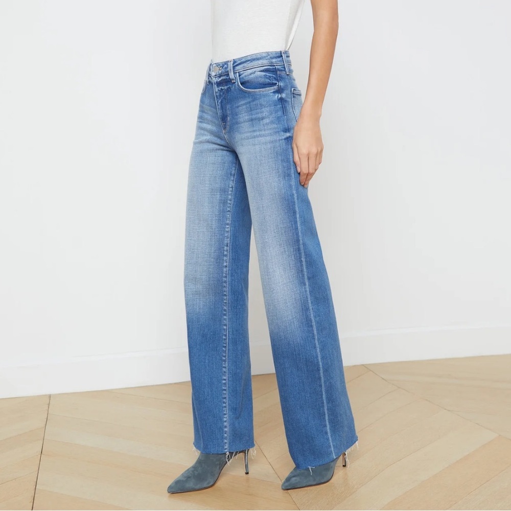 L’AGENCE Scottie Wide-Leg Jeans | Size 25 | Hayward Wash - Picture 11 of 13